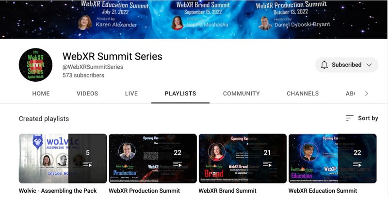WebXR Summit Videos cover art